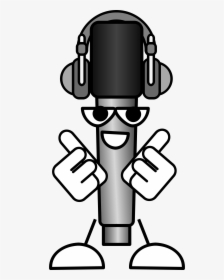 Mike The Mic With Headphones Clip Arts - Microphone Comic, HD Png Download, Transparent PNG