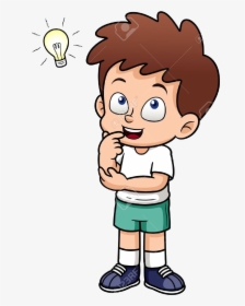 Thinking Child Clipart Transparent Png - Child Thinking Clipart, Png Download, Transparent PNG