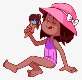 Cartoon Child Clip Art - Eat Ice Cream Clipart, HD Png Download, Transparent PNG