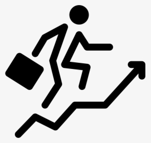 Businessman With Ascending Stair - Arrow Stair Png, Transparent Png, Transparent PNG