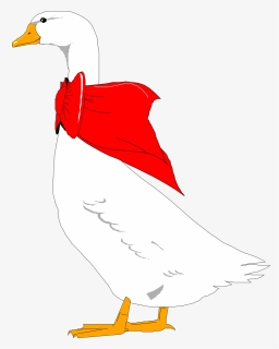 Free Goose With Red Scarf Clip Art - Goose, HD Png Download, Transparent PNG