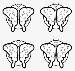 Butterfly Black And White Black And White Butterfly - 4 Butterfly Clipart Black And White, HD Png Download, Transparent PNG