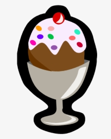 Ice Cream Sundae Clip Art Free Clipart Images - Simple Ice Cream Sundae Clipart, HD Png Download, Transparent PNG