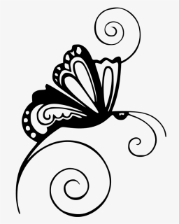 Paisley Clipart Butterfly - Transparent Butterfly Swirl, HD Png Download, Transparent PNG