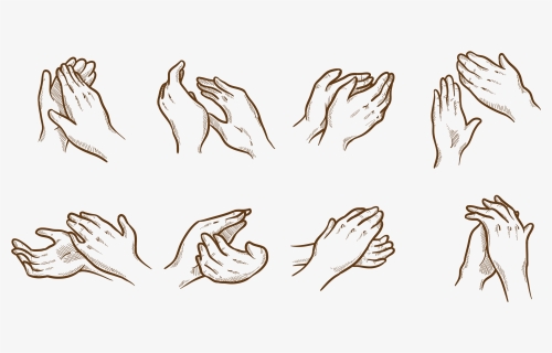 Free Clapping Hands Cliparts - Hands Clapping Drawing, HD Png Download, Transparent PNG