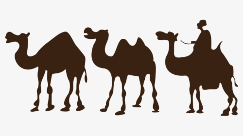 Camels Drawing Easy Huge Freebie Download For Powerpoint - Silhouette Desert Camel Png, Transparent Png, Transparent PNG