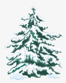 Evergreen Tree Clipart Clip - Snow Covered Tree Clipart, HD Png Download, Transparent PNG