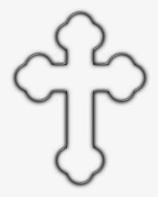 Body Jewelry,cross,line - Outline Of A Small Cross, HD Png Download, Transparent PNG