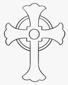 How To Draw Celtic Cross - Easy Celtic Cross Drawing, HD Png Download, Transparent PNG