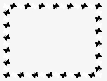 All Photo Png Clipart - Black And White Butterfly Border Design, Transparent Png, Transparent PNG