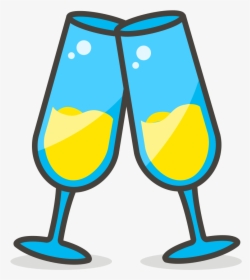 579 Clinking Glasses - Icon Pesta, HD Png Download, Transparent PNG