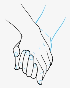 Drawing Of Hold Hands, HD Png Download, Transparent PNG