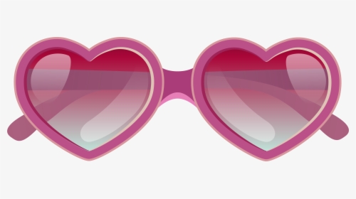 Pink Heart Sunglasses Clipart Image - Clipart Heart Sunglasses, HD Png Download, Transparent PNG