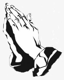 Black And White Praying Hands Free Download Clip Art - Transparent Praying Hands Png, Png Download, Transparent PNG