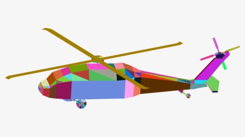 3d Low Poly Blackhawk Helicopter Prismatic Clip Arts, HD Png Download, Transparent PNG