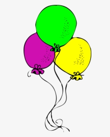 Party Banner 6 Free Balloons Free Champagne Showers - Palloncini Clip Art, HD Png Download, Transparent PNG