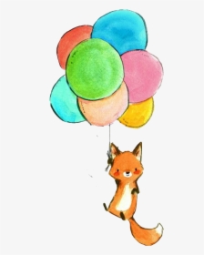 Paper, Balloon, Drawing, Organism, Baby Toys Png Image - Baby Fox Cartoon, Transparent Png, Transparent PNG