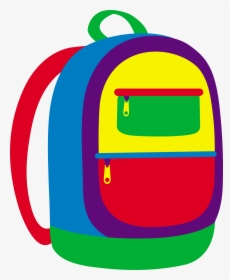 School Cliparts Png Backpack - Backpack Clipart, Transparent Png, Transparent PNG