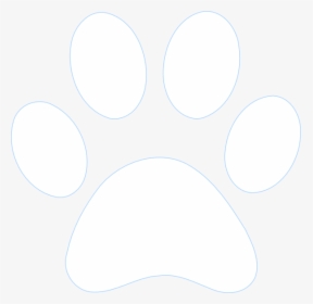 Paw Print Outline Svg Clip Arts - White Paw Print Clipart, HD Png Download, Transparent PNG