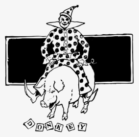 This Free Icons Png Design Of Clown On A Pig - Wild Boar, Transparent Png, Transparent PNG