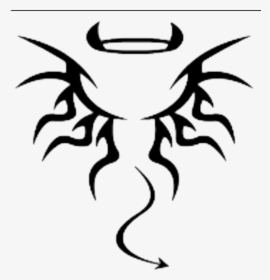 Transparent Black Outline Png - Small Devil Tattoo Designs, Png Download, Transparent PNG