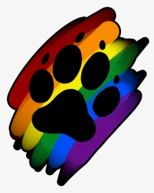 Rainbow Paw Print Art, HD Png Download, Transparent PNG