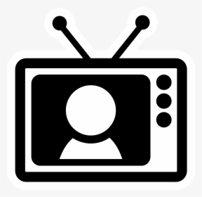 Television Clipart Square Thing - Black And White Tv Clipart Png, Transparent Png, Transparent PNG