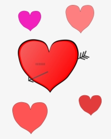 Clip Art Red And Pink Hearts - Valentine Clip Art Free, HD Png Download, Transparent PNG