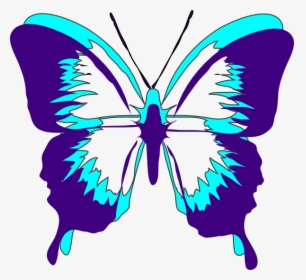 Image Clip Art At Clker Com Vector Online - Purple And Teal Butterfly, HD Png Download, Transparent PNG