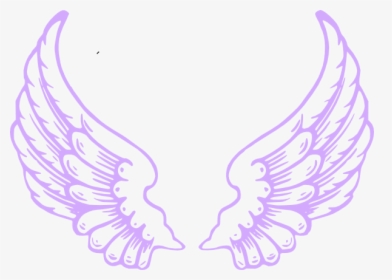#purple #outline #angel #wings #freetoedit - Purple Angel Wings Clipart, HD Png Download, Transparent PNG