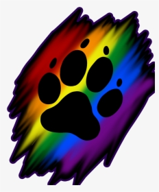 Rainbow Furry Paw Print, HD Png Download, Transparent PNG