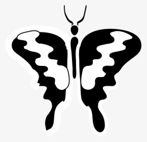 Butterfly 63 Black White Line Art Scalable Vector Graphics - Бабочки Пдф, HD Png Download, Transparent PNG