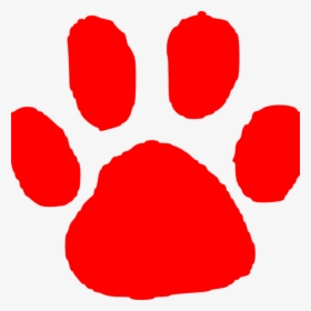 Red Paw Print Red Paw Print Clip Art At Clker Vector - Dog Paw Print Green, HD Png Download, Transparent PNG