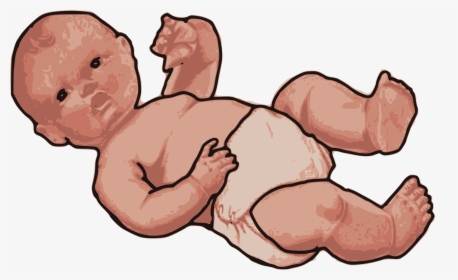 Baby In A Diaper Clip Arts - Larawan Ng Sanggol Clip Art, HD Png Download, Transparent PNG