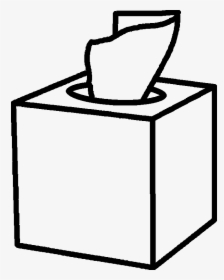 Transparent Tissue Box Png - Tissue Box Clipart Black And White, Png Download, Transparent PNG