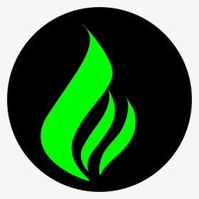 Green Flame Black Svg Clip Arts - Green Flame Logo Png, Transparent Png, Transparent PNG