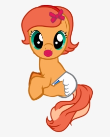Thunderdasher07, Bow, Diaper, Female, Foal, Headband, - Cartoon, HD Png Download, Transparent PNG