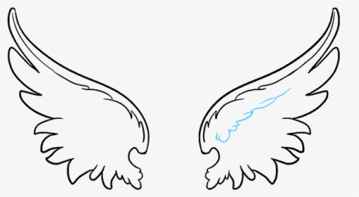 How To Draw Angel Wings - Angel Wings Drawing, HD Png Download, Transparent PNG