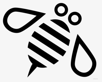 Transparent Bee Outline Png - Bee Png Vector Logo, Png Download, Transparent PNG