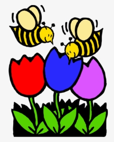 Western Honey Bee Coloring Book Colouring Pages Flower - Coloring Pages Bees Flowers, HD Png Download, Transparent PNG