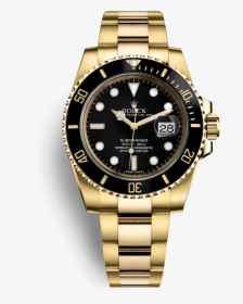 Submariner Watch Rolex Gold Colored Free Transparent - Rolex Submariner Date Oro, HD Png Download, Transparent PNG