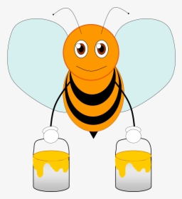 Moving Honey Bee Clipart - Animated Clip Art Bee, HD Png Download, Transparent PNG