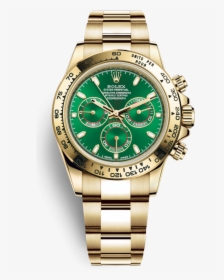Rolex Oyster Perpetual Cosmograph Daytona 18k Yellow - Rolex Daytona Gold Green Dial, HD Png Download, Transparent PNG