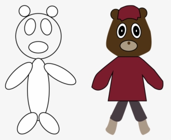 Both Bear Wireframes - Cartoon, HD Png Download, Transparent PNG