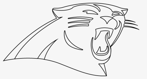 North Carolina Panthers Coloring Pages - White Carolina Panthers Logo Png, Transparent Png, Transparent PNG