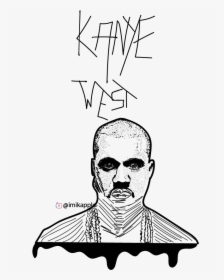 Banner Freeuse West Invites You Follow - Kanye West Drawing Easy, HD Png Download, Transparent PNG