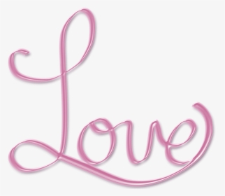 Word Love In Pink, HD Png Download, Transparent PNG