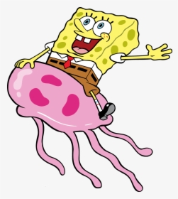 Spongebob Freetoedit Patrick Squidward Mrkrabs Plank - Spongebob Jellyfish No Background, HD Png Download, Transparent PNG