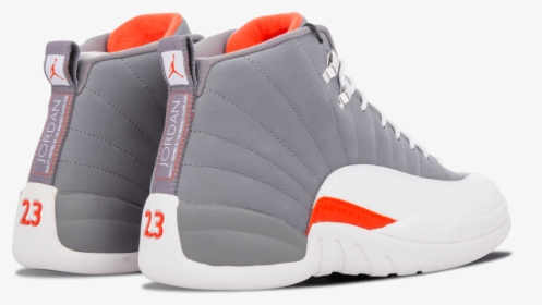 Jordan 12 Jumpman Orangs And Gray - Sneakers, HD Png Download, Transparent PNG