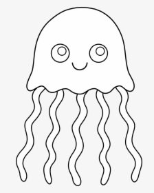 Jelly Fish Clipart Black And White Png, Transparent Png, Transparent PNG